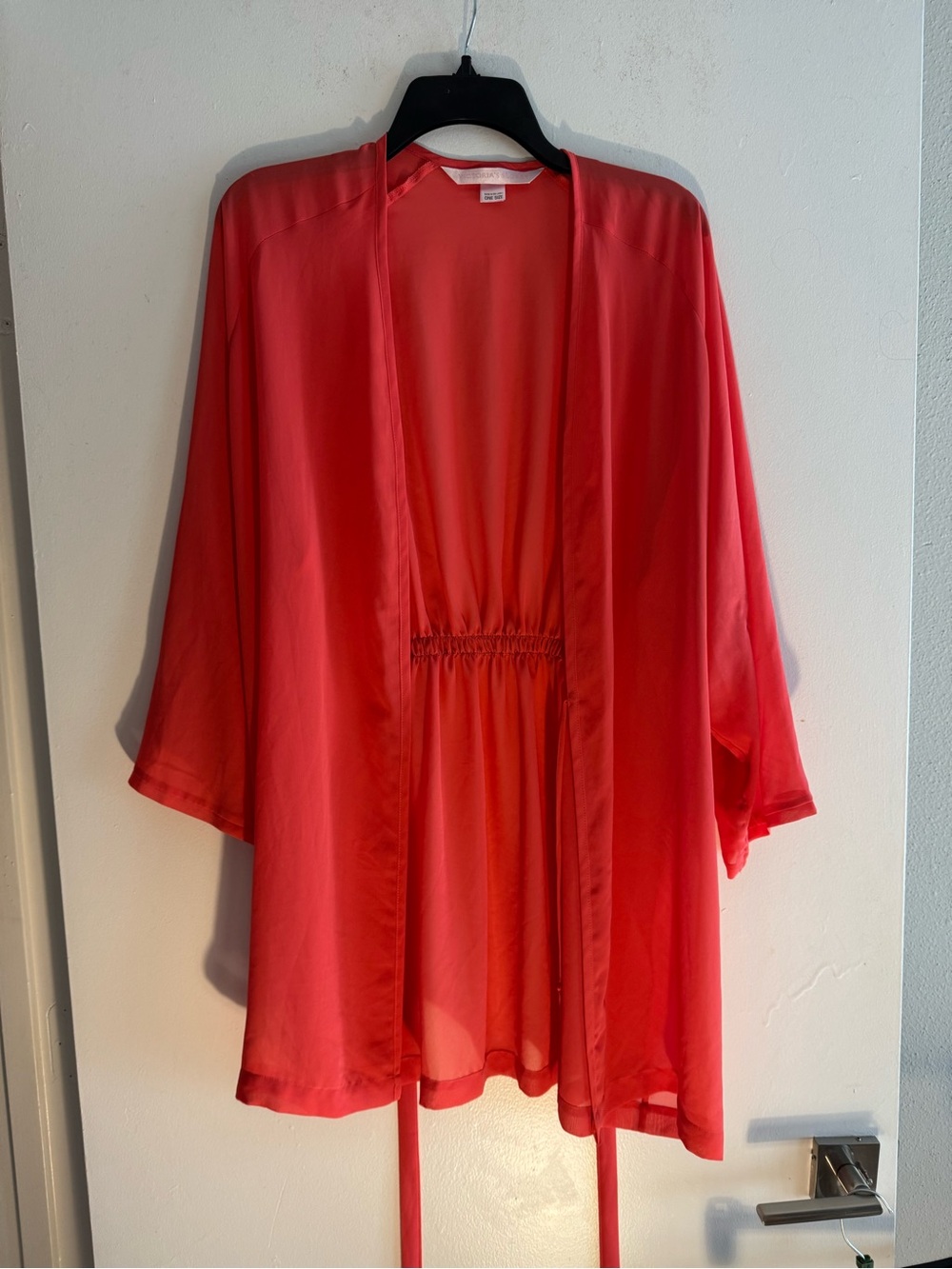 Victoria's Secret Women’s Red Satin Kimono Robe One Size
